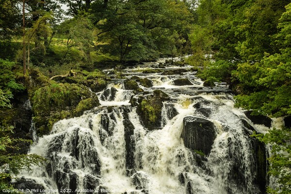 Powerful Swallow Falls Snowdonia Picture Board by Phil Longfoot