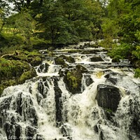 Buy canvas prints of Powerful Swallow Falls Snowdonia by Phil Longfoot