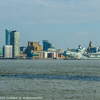 Buy canvas prints of HMS Queen Elizabeth berthed at Liverpool Waterfront  by Phil Longfoot