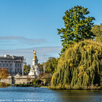 Buy canvas prints of The beautiful St Jame's Park lake London on a autumnal day by Phil Longfoot