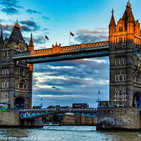 Buy canvas prints of Tower Bridge at sunset by Phil Longfoot