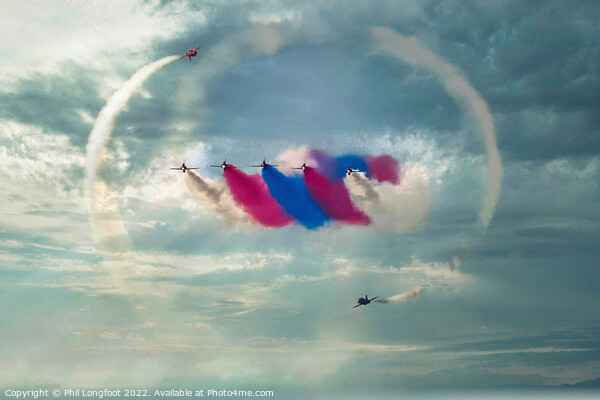 Red Arrows acrobatics  Picture Board by Phil Longfoot