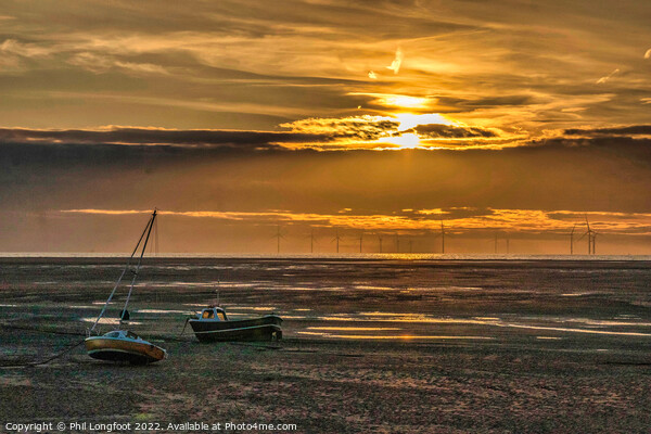 Beautiful sunset over Liverpool Bay  Picture Board by Phil Longfoot