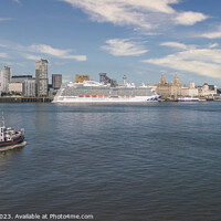 Buy canvas prints of Ferry crossing the Mersey from Wirral to Liverpool by Phil Longfoot