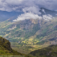 Buy canvas prints of Llanberis Pass viewed from Snowdon Snowdonia Wales by Phil Longfoot