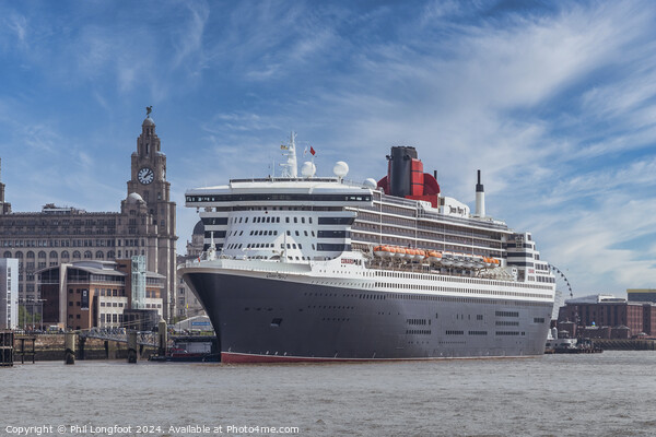 RMS Queen Mary berthed Liverpool  Picture Board by Phil Longfoot