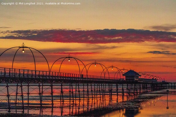 Southport Pier sunset  Picture Board by Phil Longfoot