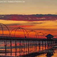 Buy canvas prints of Southport Pier sunset  by Phil Longfoot