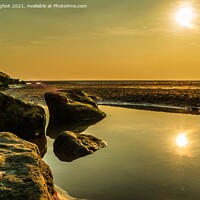 Buy canvas prints of Reflections on the North Wirral Coast by Phil Longfoot