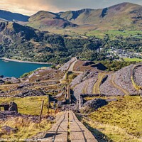 Buy canvas prints of Old quarry and beautiful mountains Llanberis Wales by Phil Longfoot