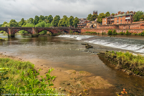 River Dee Weir Chester Cheshire England  Picture Board by Phil Longfoot