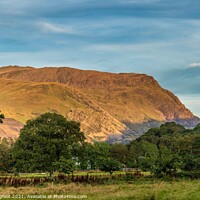 Buy canvas prints of Sunset over the mountains near Llanberis Wales  by Phil Longfoot
