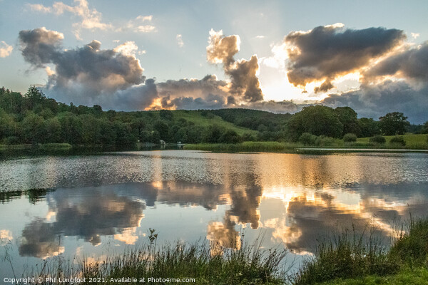 A beautiful sunset over Esthwaite Water  Picture Board by Phil Longfoot