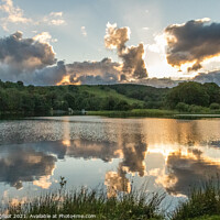 Buy canvas prints of A beautiful sunset over Esthwaite Water  by Phil Longfoot