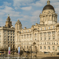 Buy canvas prints of Liverpool Famous Waterfront Buildings by Phil Longfoot