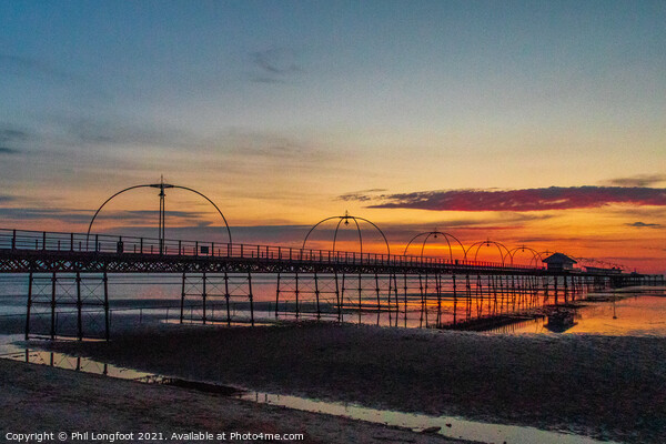 Southport Pier at Golden Hour  Picture Board by Phil Longfoot