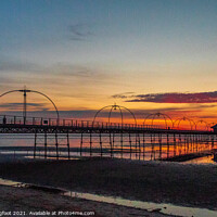 Buy canvas prints of Southport Pier at Golden Hour  by Phil Longfoot
