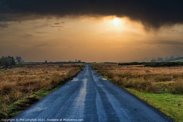 Driving into the sunset Picture Board by Phil Longfoot