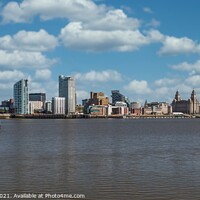 Buy canvas prints of Ferry along the Mersey  by Phil Longfoot