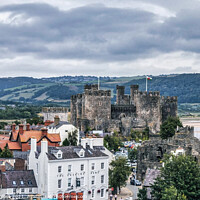 Buy canvas prints of Conway Castle and Town North Wales  by Phil Longfoot