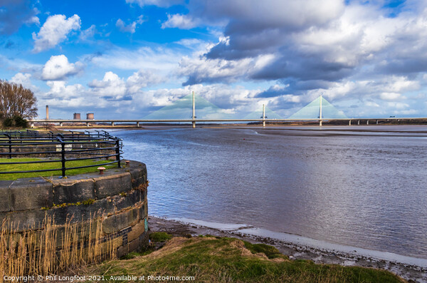 River Mersey by Spike Island Widnes  Picture Board by Phil Longfoot