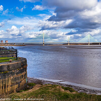 Buy canvas prints of River Mersey by Spike Island Widnes  by Phil Longfoot