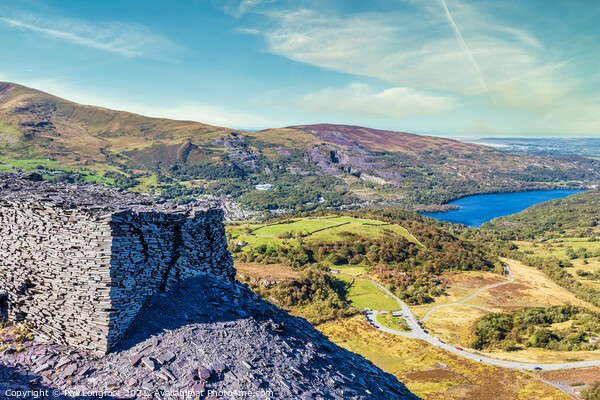 View from Dinorwic Quarry Llanberis Picture Board by Phil Longfoot
