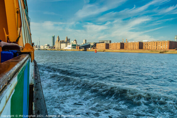 View from Mersey Ferry Liverpool  Picture Board by Phil Longfoot