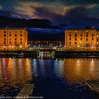 Buy canvas prints of Salthouse Dock Liverpool after sunset by Phil Longfoot