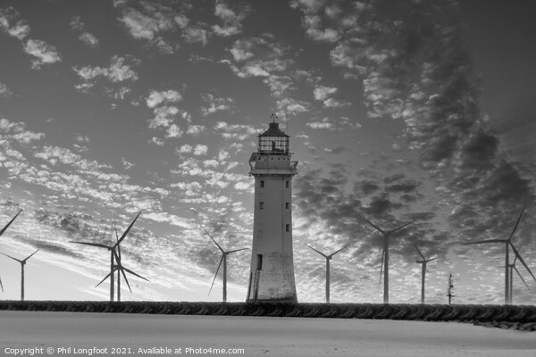 Fort Perch Rock and Windfarm New Brighton  Picture Board by Phil Longfoot