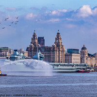 Buy canvas prints of HMS Prince of Wales aircraft carrier leaves Liverp by Phil Longfoot