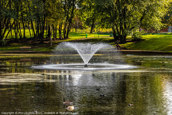 City park fountain Picture Board by Phil Longfoot