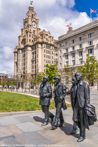 Royal Liver Buildings and the Beatles Picture Board by Phil Longfoot