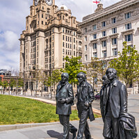 Buy canvas prints of Royal Liver Buildings and the Beatles by Phil Longfoot
