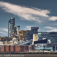 Buy canvas prints of Liverpool Waterfront Cityscape by Phil Longfoot