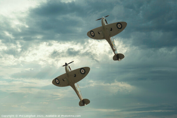 Spitfires climbing  Picture Board by Phil Longfoot