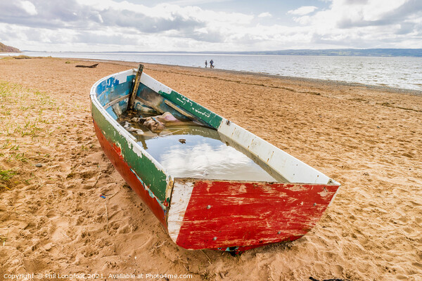 Boat on Thurstaston Beach Picture Board by Phil Longfoot