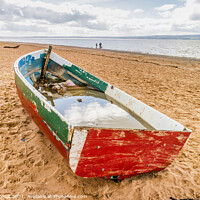 Buy canvas prints of Boat on Thurstaston Beach by Phil Longfoot