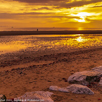 Buy canvas prints of Crosby Beach Liverpool sunset  by Phil Longfoot