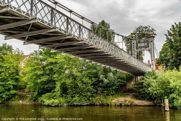 Suspension bridge over the River Dee Chester Picture Board by Phil Longfoot