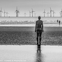 Buy canvas prints of Iron Men Crosby looking out to sea by Phil Longfoot
