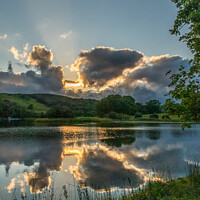 Buy canvas prints of Esthwaite Water South Lakes Cumbria Sunset  by Phil Longfoot