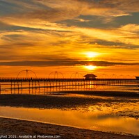 Buy canvas prints of Sunset over Southport Pier  by Phil Longfoot