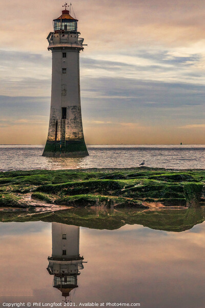 New Brighton Lighthouse at sunset  Picture Board by Phil Longfoot