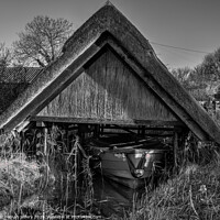 Buy canvas prints of Stunning Old Straw Boat Hut by nathan jeffery
