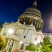 Buy canvas prints of St Paul's Cathedral at night by Mark Oliver
