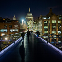 Buy canvas prints of Millennium Bridge and St Paul's Cathedral  by Mark Oliver