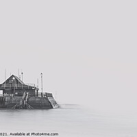 Buy canvas prints of Boradstairs Pier on the kent Coast minimal by Billy McGarry
