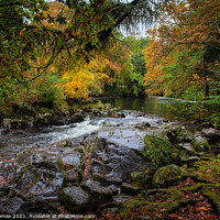 Buy canvas prints of Afon Llugwy, Bews-y-Coed North Wales by Ron Thomas