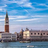Buy canvas prints of Doge's Palace and St Marks, Venice by Ron Thomas